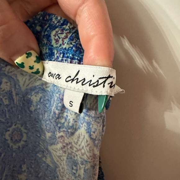 Bohemian Blue Maxi Skirt size small - Picture 4 of 4